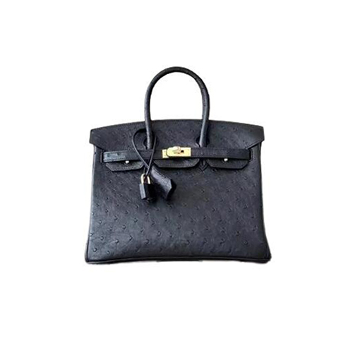 [스페셜오더]HERMES-BK25 에르메스 블랙 타조 가죽 Birkin 25