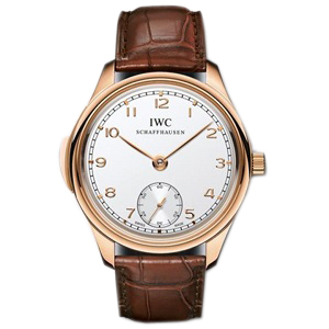 [스페셜오더]IWC-아이더블유씨 포르투기저 레드골드 미닛 리피터 실버다이얼 워치 44mm  