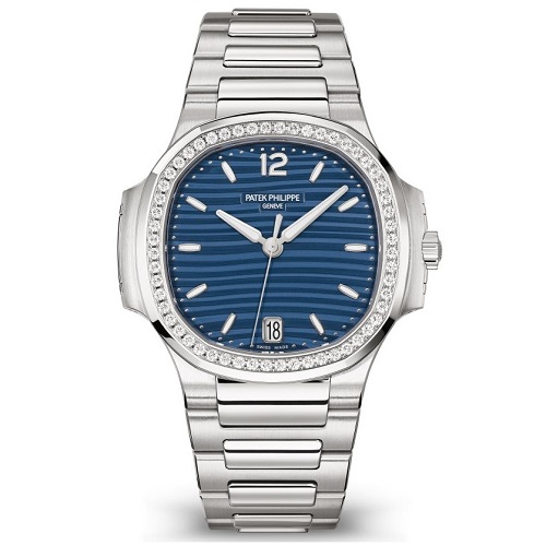 [스페셜오더]PATEK PHILIPPE-7118 파텍 필립 노틸러스 데이트 다이아 베젤 블루 워치 35mm