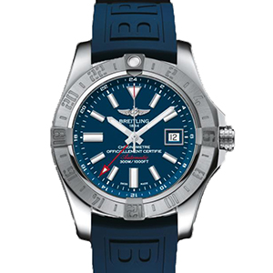 [스페셜오더]BREITLING-브라이틀링 어밴져 II GMT 스틸 블루다이얼 워치 43mm