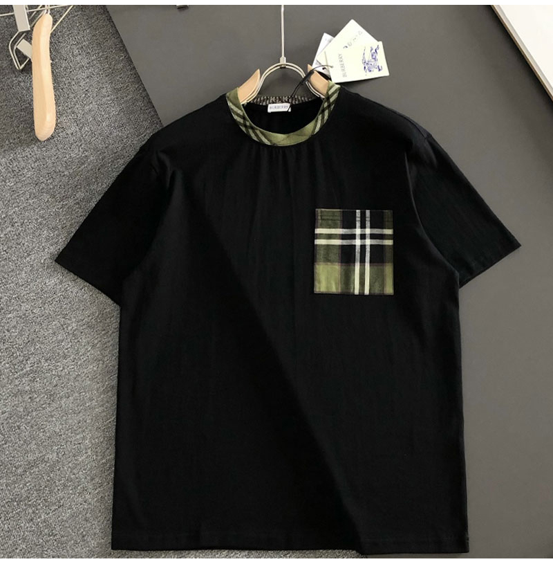 BURBERRY-07272 버버리 2026SS 스프링/서머 최신 라운드넥 자수 패션 반팔 티셔츠