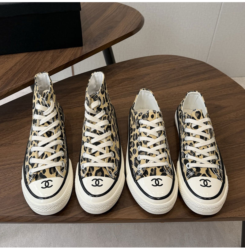CHANEL-08225 샤넬 2026SS 캐주얼 표범 무늬 캔버스 신발