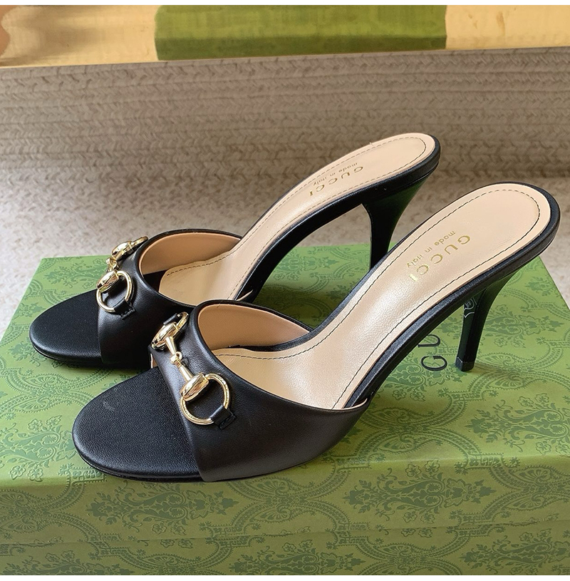 GUCCI-814345 구찌 홀스빗 슬라이드 가죽 펌프스 여성용 (5컬러)