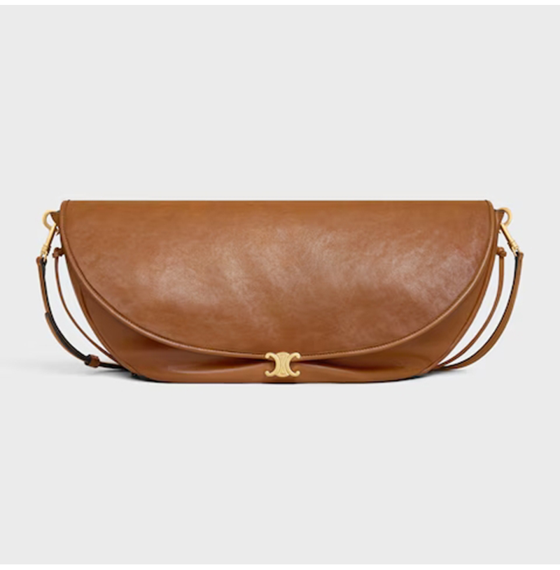 [스페셜오더]CELINE-124142 셀린느 서플 샤이니 램스킨하프문 소프트 트리옹프 백 소프트 탠